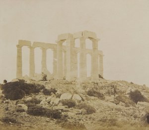 View of the Temple of Poseidon at Sounion from the northeast by James Robertson
